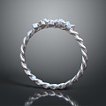 Modern Ring Diamond Ring Gem Ring Women's Ring 3d model