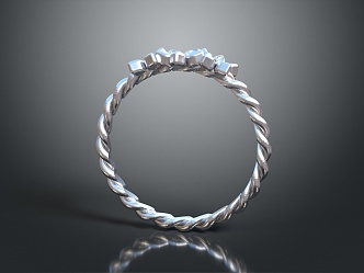 Modern Ring Diamond Ring Gem Ring Women's Ring 3d model