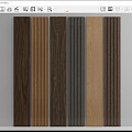 Modern Wall Panel Wood Grain Wall Panel 3d model