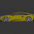 Golden BMW Sports Car With Sleek Design Black Roof And Reflective Surface
