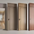 New Chinese style single door 3d model