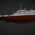 Two Ships Including Modern White Vessel With Crane Lifebuoys And Old Rusty Brown Boat