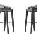 Modern Bar Stools With Black Metal Frame Transparent Acrylic And High Backrest Design