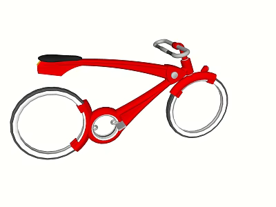 Red Modern Bicycle Design With Sleek Frame Black Seat And Silver Handlebars 3d model