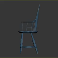 Five Multicolored Wooden Accent Chairs With Carved Backrest Armrests In Casual Style On Dark Background