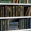 Colorful Books Collection On White Bookshelves With Varied Sizes And Bindings
