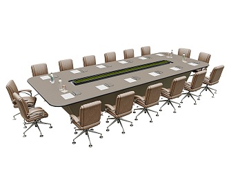 Conference Table and Chair Conference Table and Chair Conference Table Office Chair 3d model