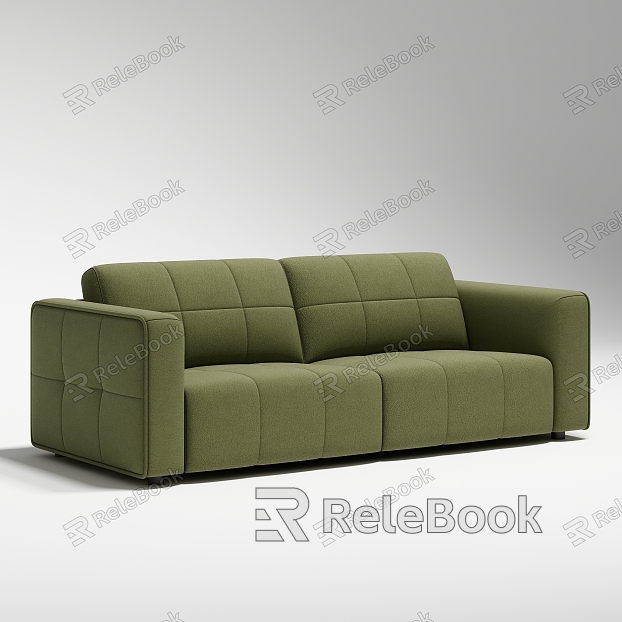 Two-seat cloth sofa model