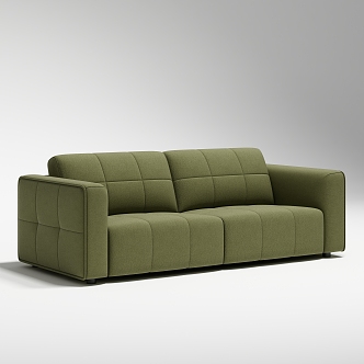 Two-seat cloth sofa 3d model