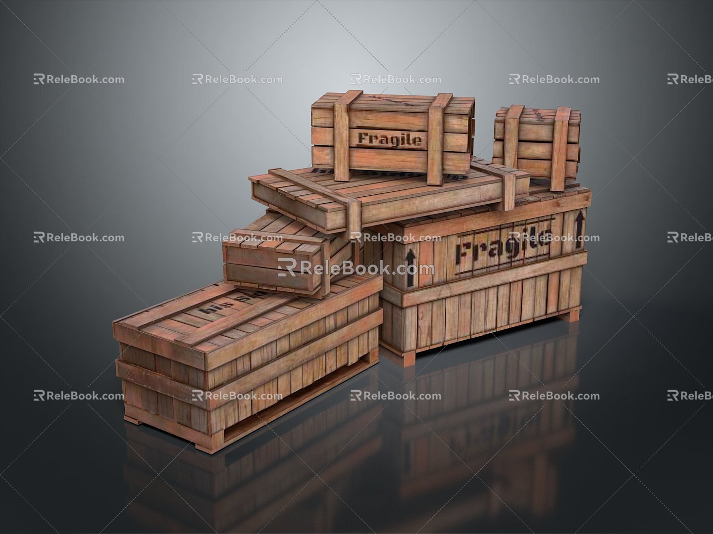 Ammunition Boxes Arms Boxes Arms Boxes Military Boxes Wooden Boxes Wooden Crates Old Wooden Crates Crates 3d model