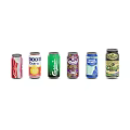 Assorted Wine And Liquor Bottles With Glassware And Beverage Cans Collection