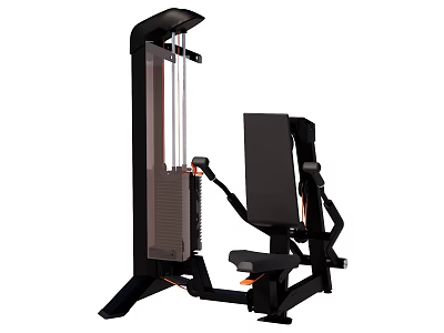 Fitness Training Equipment For Seated Workout With Weight Stack And Cable System 3d model