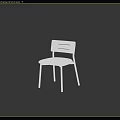 Stylish Chair With Wooden Backrest Beige Fabric Seat And Metal Legs