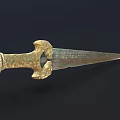 Ancient Sword Cold Weapon Warring States Long Sword Bronze Sword Weapon Ancient Weapon 3d model