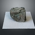 Natural Wooden Stone Specimen With Rough Surface Placed On Grid Paper