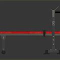 Gym Weight Training Bench With Metal Frame And Red Edge Design For Fitness