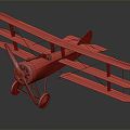 Modern fighter triplane 3d model