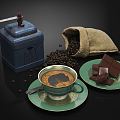 Modern Coffee Coffee Bean Machine Chocolate 3d model