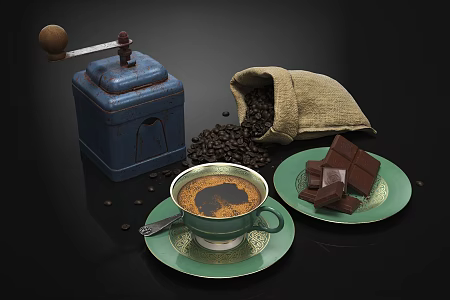 Modern Coffee Bean Machine Chocolate 3d model