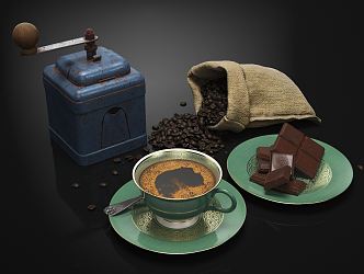 Modern Coffee Bean Machine Chocolate 3d model