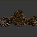 Antique Decorative Sculpture With Multi Tiered Design Intricate Carvings And Silver Base
