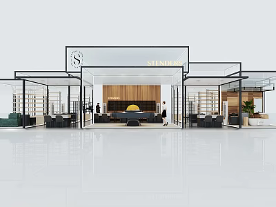 Elegant STENDERS Shopping Mall Store With Minimalist Glass Frame And Spacious Comfortable Product Display Space 3d model