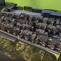 Mixed Height Residential Buildings Community With Roads And Green Spaces Layout