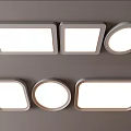 Modern Ceiling Lights With Different Shapes Square Round Design For Home Decor 3d model