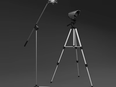 Professional Mobile Phone Tripod And Microphone Stand For Recording Accessories 3d model