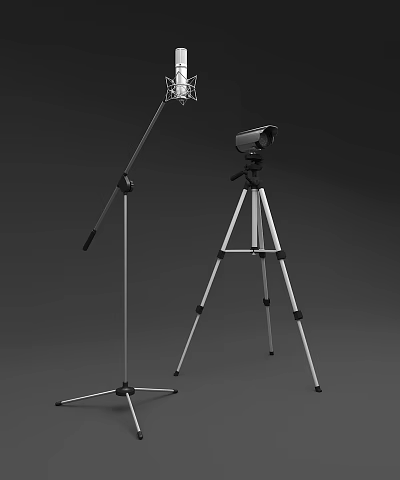 Professional Mobile Phone Tripod And Microphone Stand For Recording Accessories 3d model