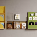 Bookshelf Magazine Rack Simple Bookshelf Book Storage Rack Decorative Rack 3d model