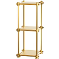 Golden Metal Frame Storage Shelf with Modern Design and Multiple Layers for Home Office