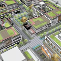 Modern Industrial Factory Complex Featuring Green Roof And Organized Layout With Surrounding Greenery