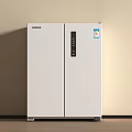 Sleek KONKA White Double Door Refrigerator Modern Design For Home Kitchen