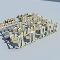 Dense Arrangement of Residential Buildings With Various Heights and Architectural Styles