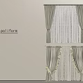 Elegant Modern Window Curtains With Double Layer Sheer And Pleated Drapery Ties