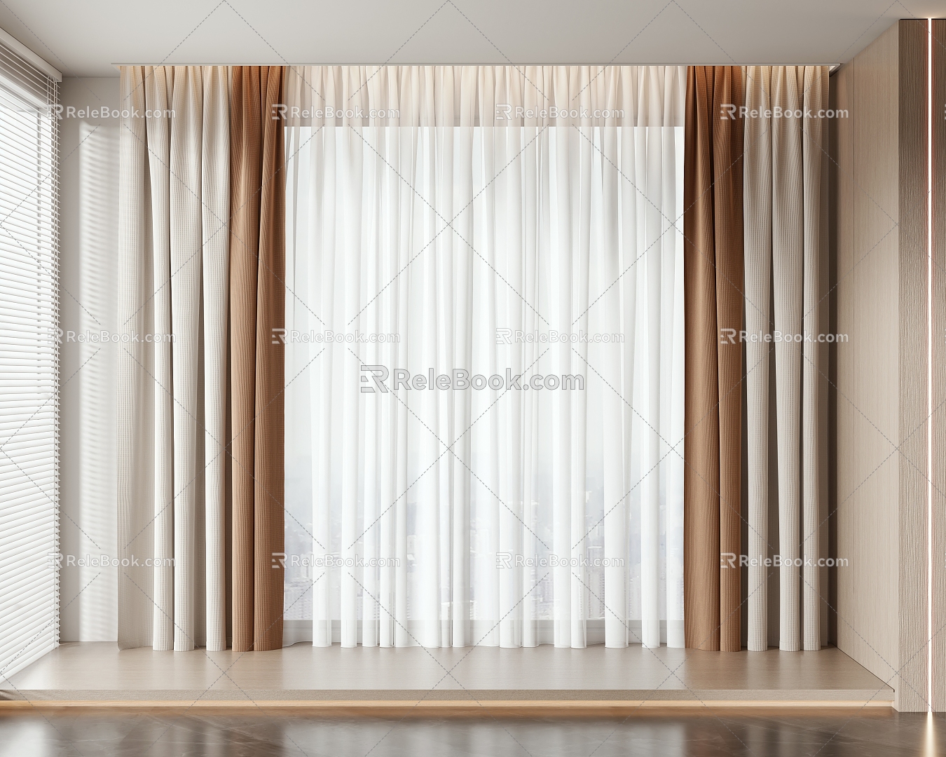 Modern Curtains 3d model