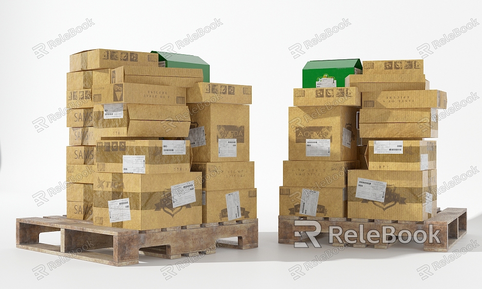 Modern Logistics Wrap Solid Wood Pallet Carton Box Logistics Wrap Solid Wood Pallet Carton Box model