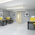 Office Hall 3d model