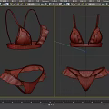 Blue Ruffled Bikini Set With Stylish Top And Bottom Swimwear Design
