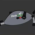 DeskCycle Fitness Equipment With Digital Dashboard Pedals Handlebars And Modern Home Design