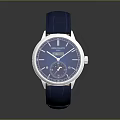 Stylish Leather Watch with Blue Strap and Silver Dial for Fashionable Outfits