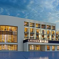 LAVANDE Hotel Facade Design With Modern White Exterior And Illuminated Windows