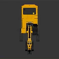 Yellow Heavy Duty Tracked Excavator With Front Bucket And Mechanical Arm