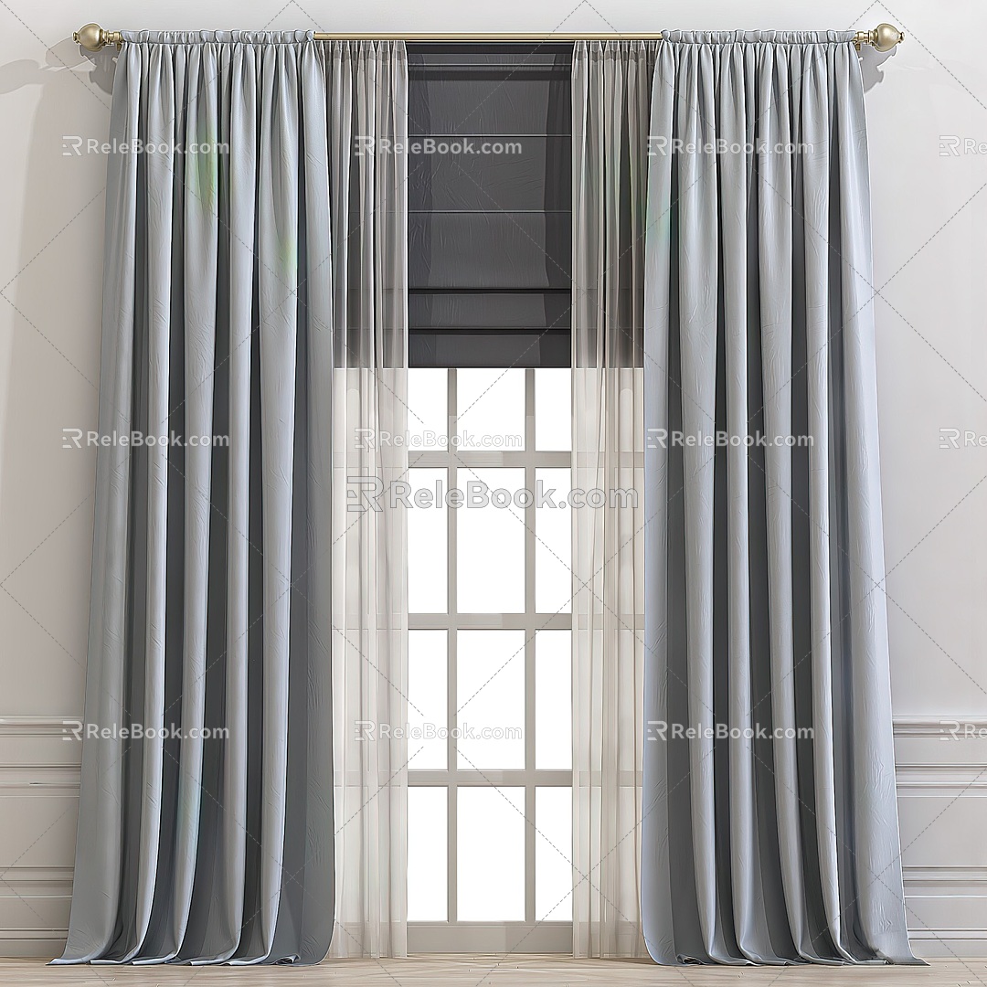 Curtain Screen Shade 3d model