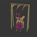 Detailed Industrial Electrical Equipment With Metal Frame And Wiring Components