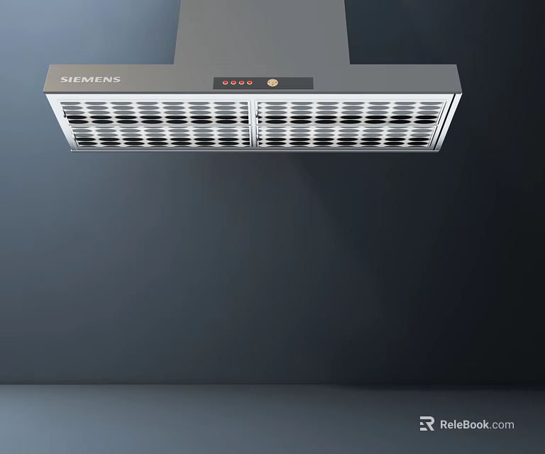 SMEG Modern Stainless Steel Kitchen Range Hood Appliance With Efficient Design 3d model