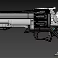 modern revolver 3d model