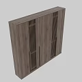 Modern Wooden Dresser With Vertical Stripes Design And Natural Wood Grain