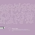 Neon Lamp Combination with White Neon Lines Abstract Human Figures Dark Background and Control Box